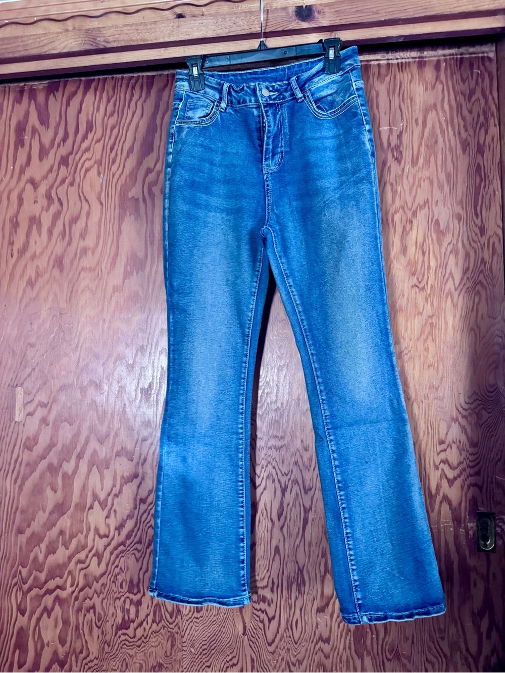 High-Rise Blue Flare Jeans for Women